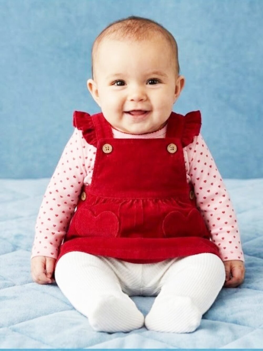 NWT Carter's "Sweet Love" 3-Pc Jumper Set – Red/Pink Hearts - 3 Months